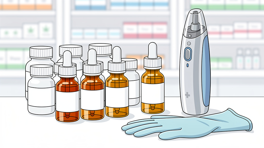 Various medical cannabis product formats including oils and vaporiser
