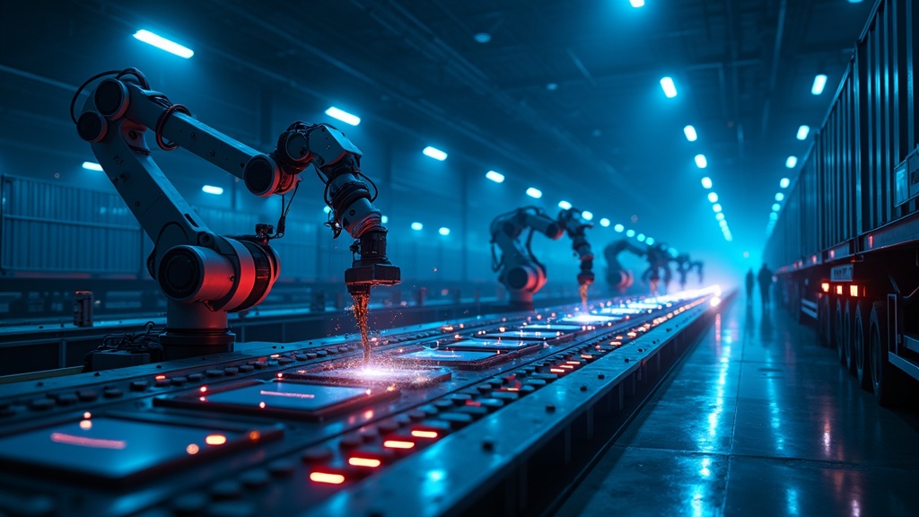 Centro de datos en China con racks de servidores preparados para chips Nvidia