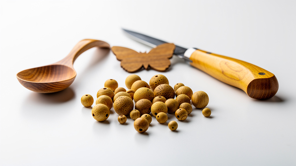 Collection d'objets artisanaux en bois de buis