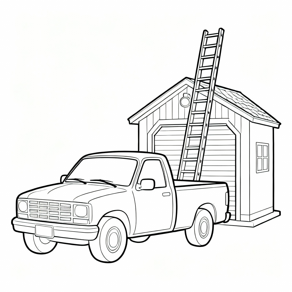 Fire Station Helper Pickup Coloring Page
