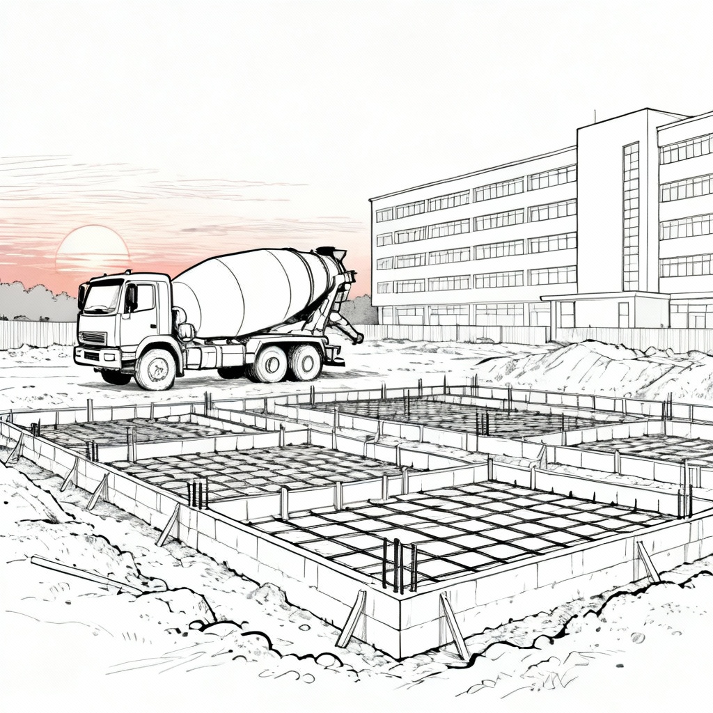 Fun Cement Truck Coloring Page