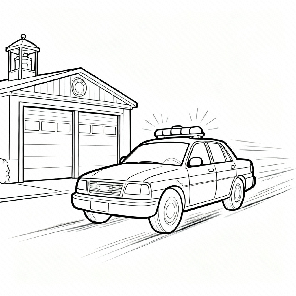 Rescue Car Coloring Page