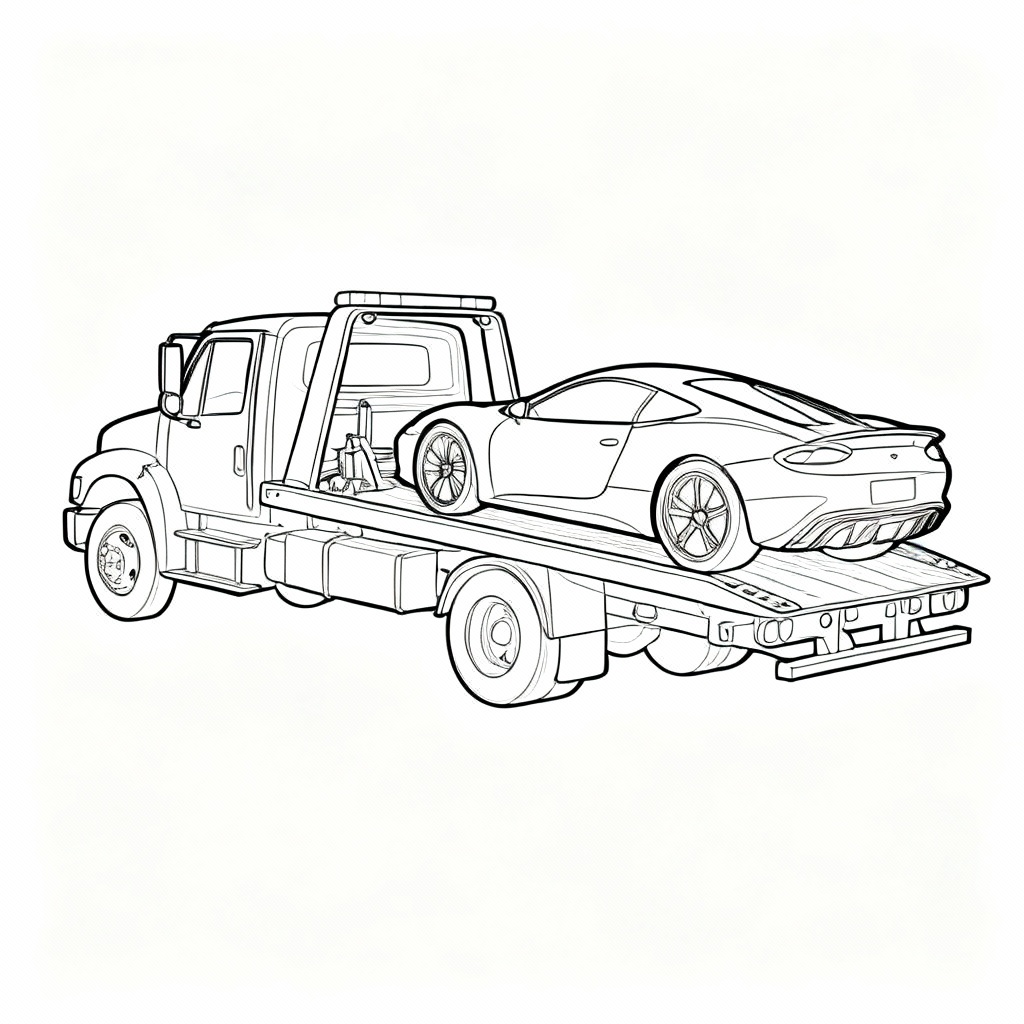 Sports Car Coloring Page