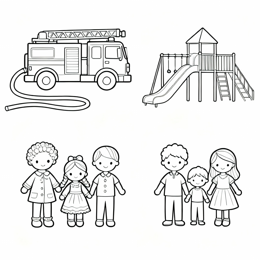 Fire Truck Help Coloring Page