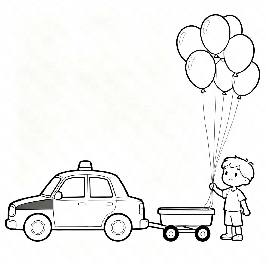 Police Car Wagon Coloring Page