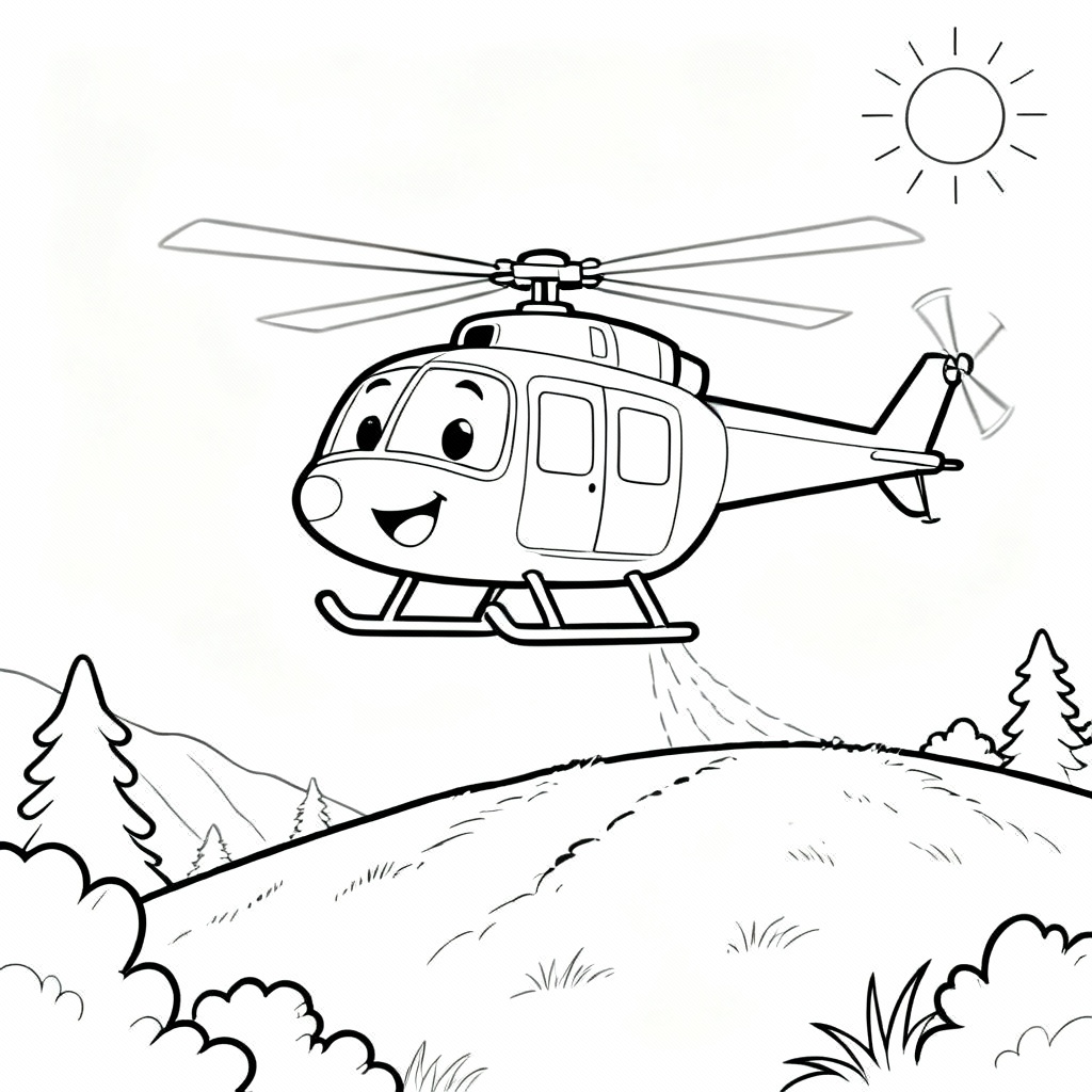 Mountain Rescue Coloring Page