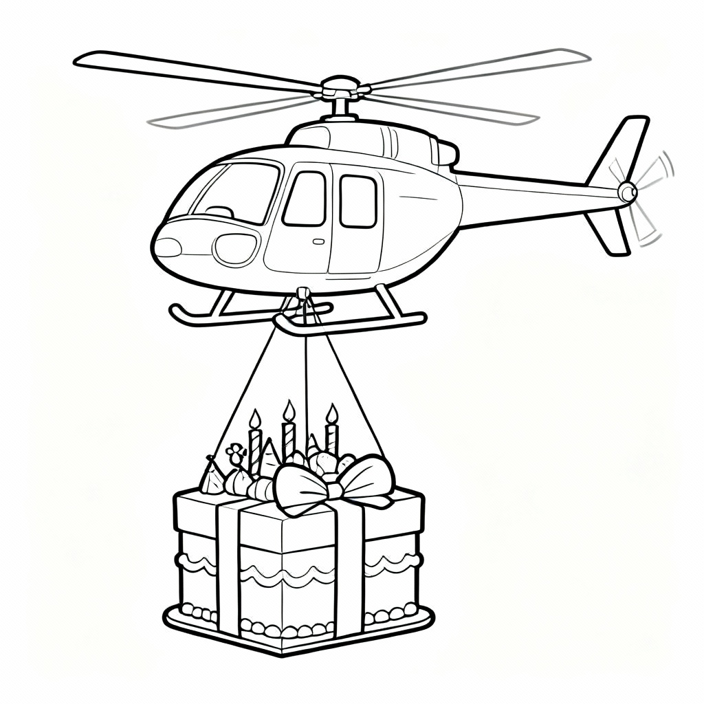 Birthday Gift Coloring Page