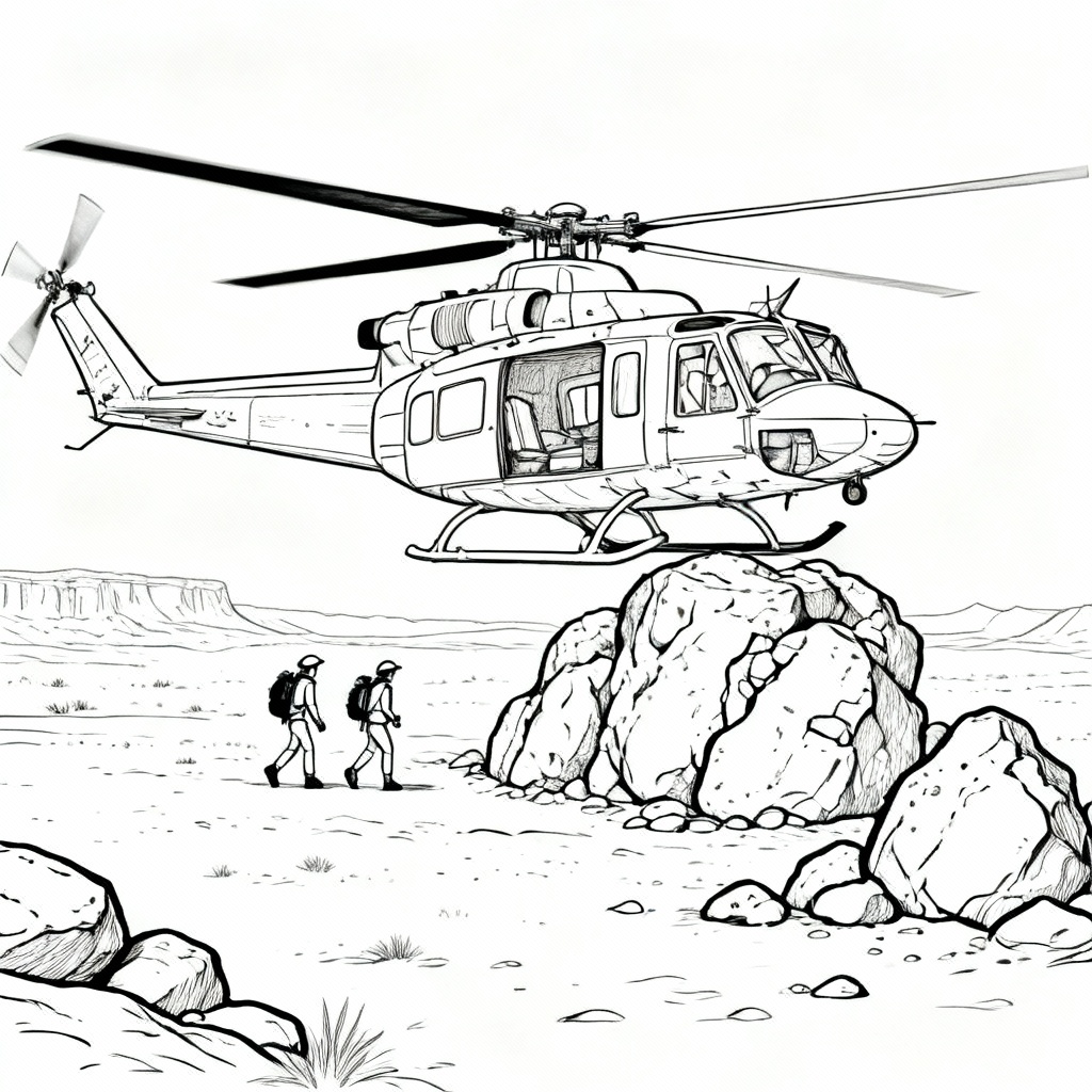 Desert Rescue Coloring Page
