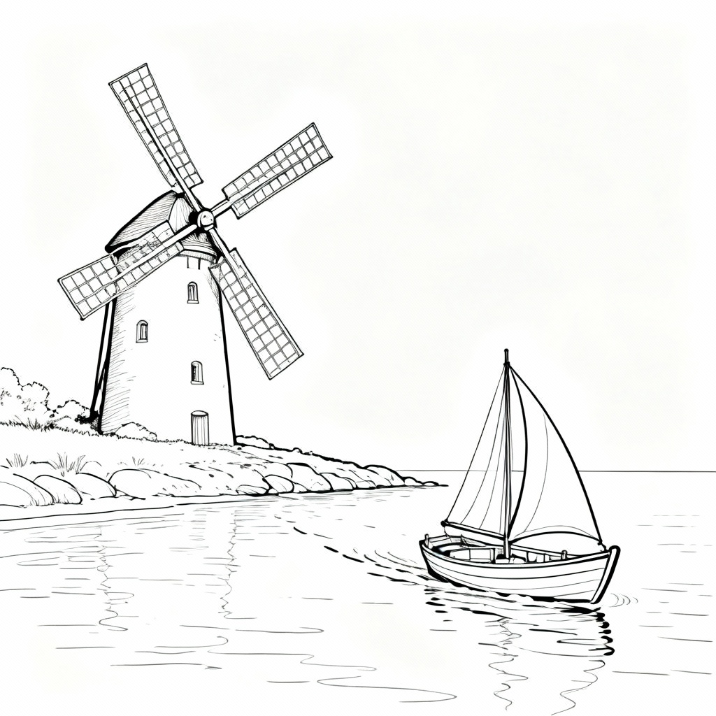 Boat Ride Coloring Page
