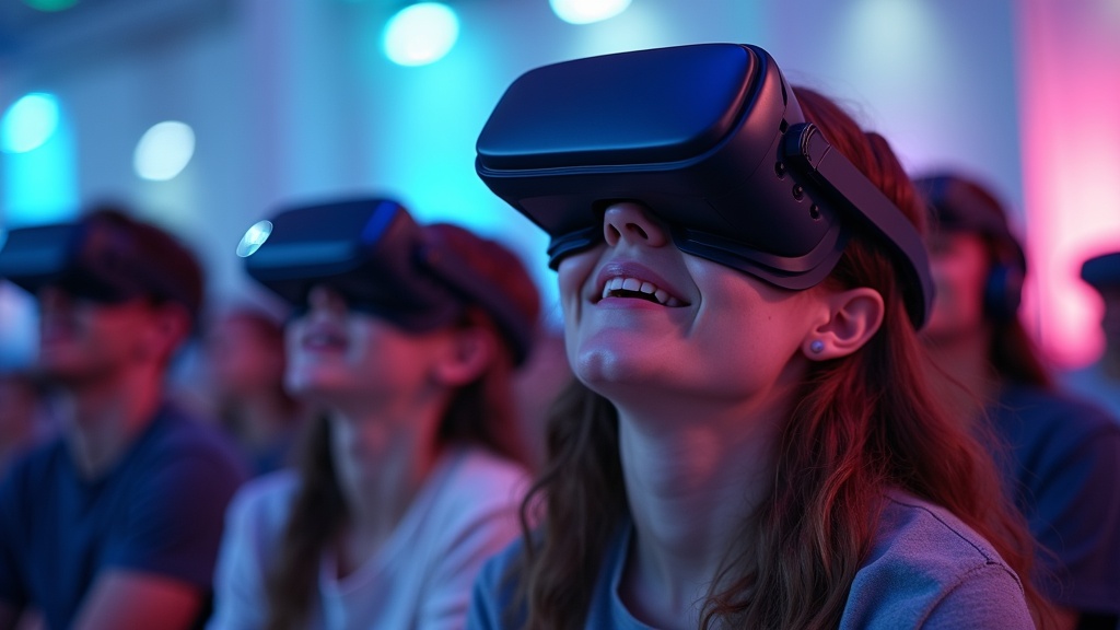 Jugadores inmersos en una partida de realidad virtual en Virtua Barcelona