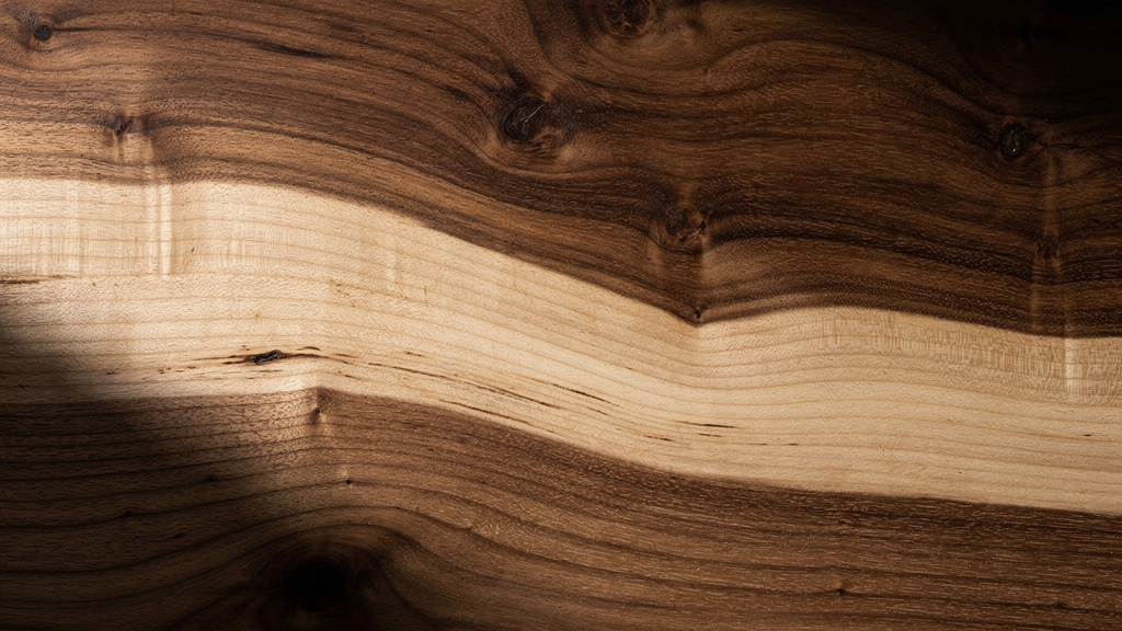 Grain et texture du bois de noyer