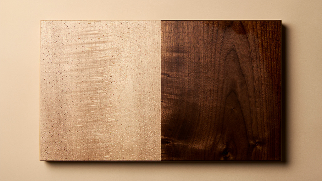 Finition à l'huile naturelle sur noyer