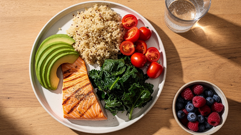 Balanced nutritious meal supporting reproductive health