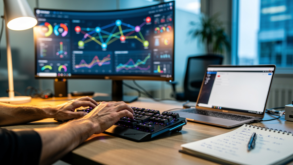 Security analyst working efficiently with automation tools