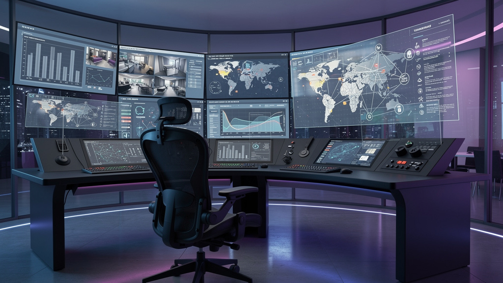 Advanced security command center in operation