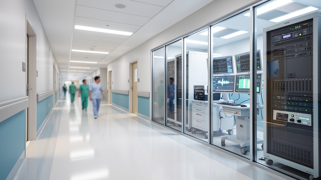 Healthcare facility showing critical medical infrastructure