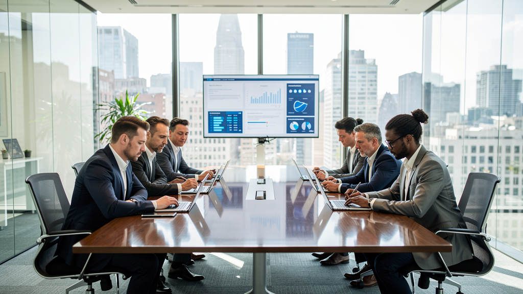 Business leaders reviewing vulnerability scan reports and risk assessments