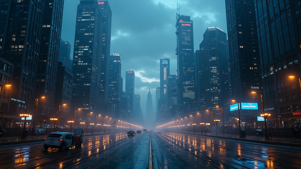 Oficina vacía con pantallas mostrando código generado por Inteligencia Artificial