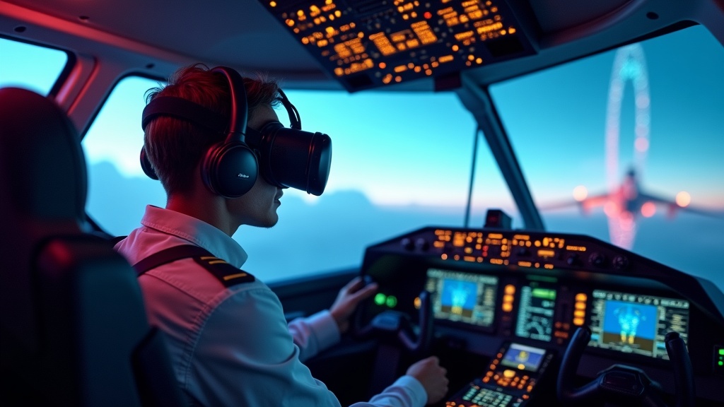 Usuario utilizando el visor Bigscreen Beyond 2e en un entorno de simulación de carreras