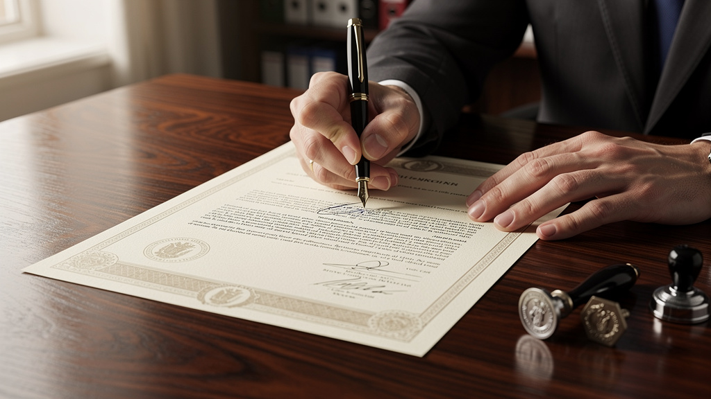 Firma de documento legal representando seguridad jurídica preventiva