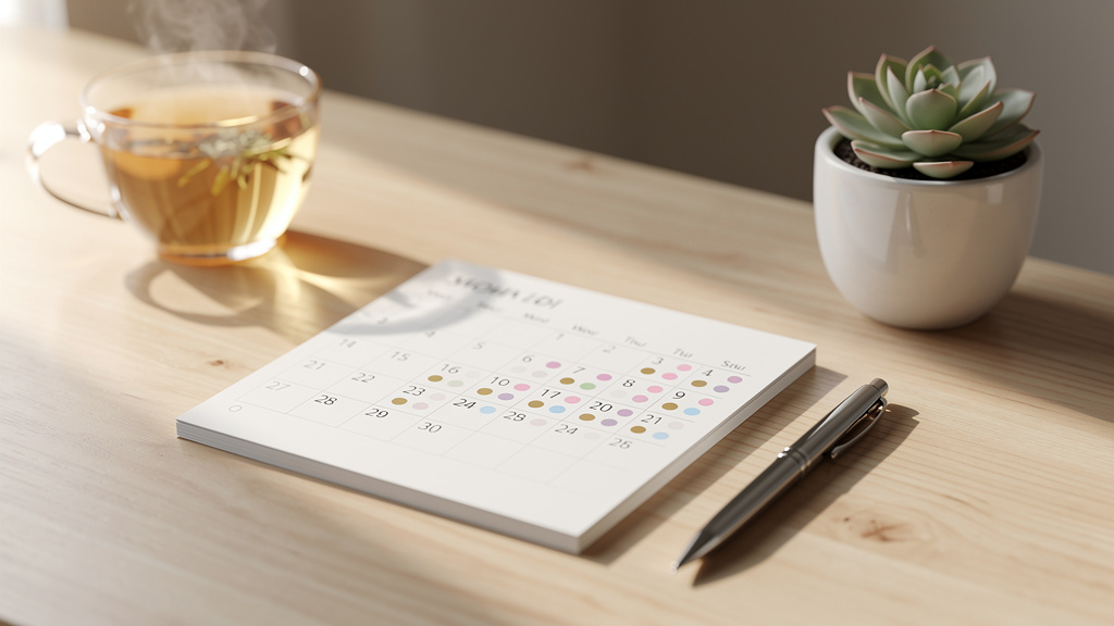 Calendar for tracking fertility and ovulation timing