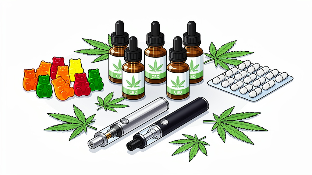 Variety of CBD products available for Irish delivery