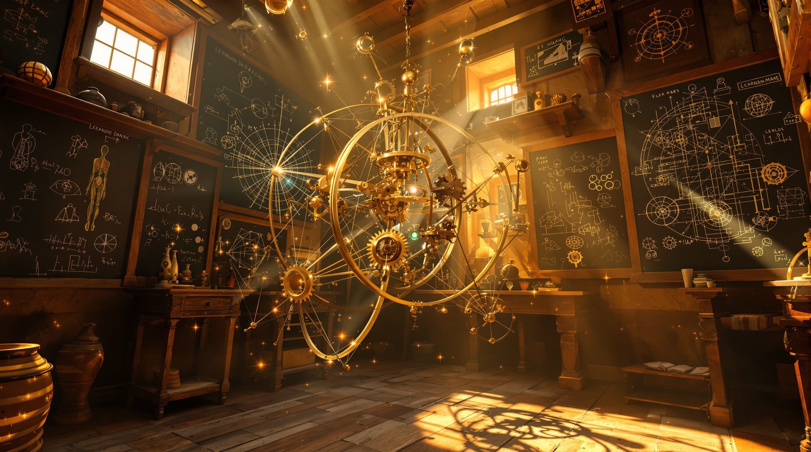 Detalle de los puzles mecánicos en The House of Da Vinci VR