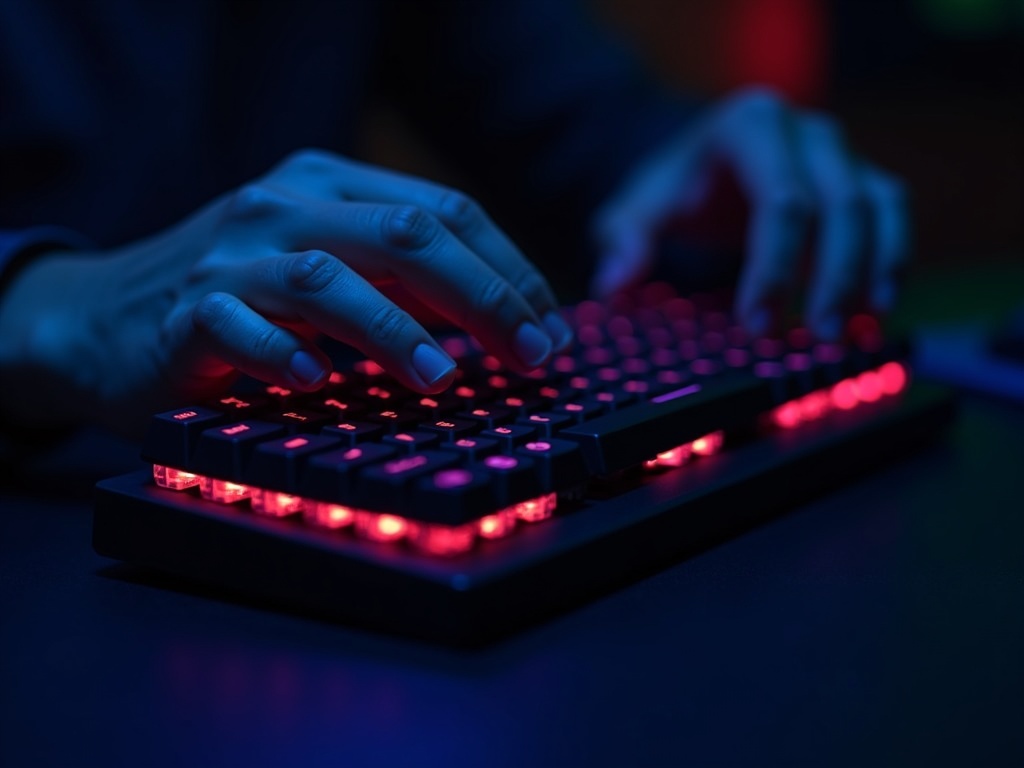 Escritorio de gaming minimalista donde el SteelSeries Apex 9 Mini libera espacio para el ratón