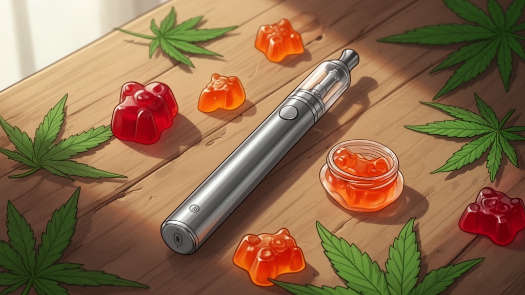 Various cannabis consumption methods including edibles and vapes