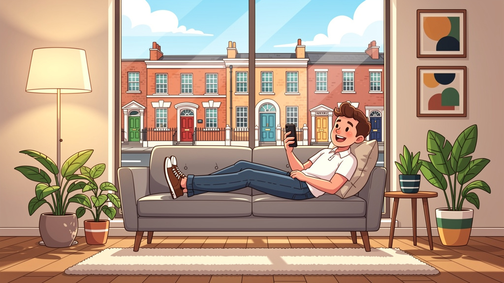 Customer relaxing whilst ordering cannabis online