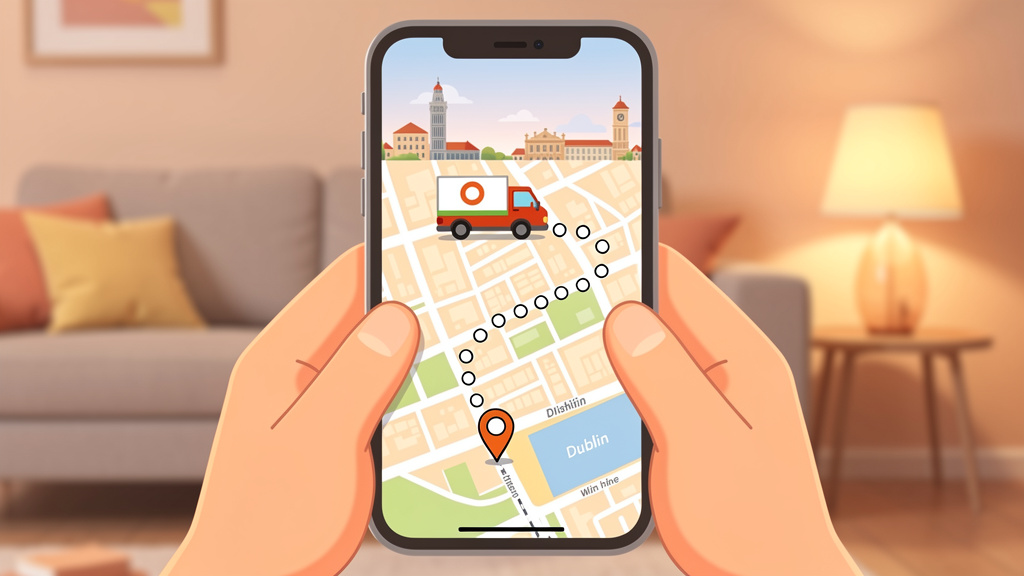 Live delivery tracking on mobile phone screen