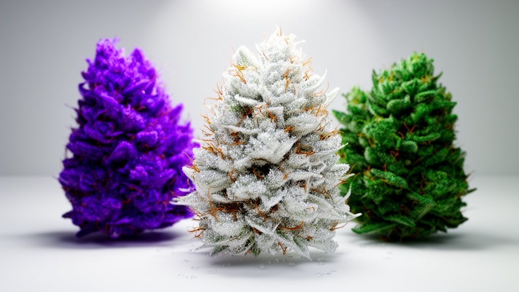 High-quality AAAA cannabis flower buds close-up