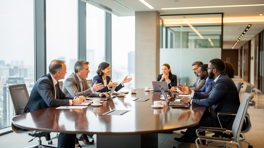 Leadership team planning comprehensive AI strategy