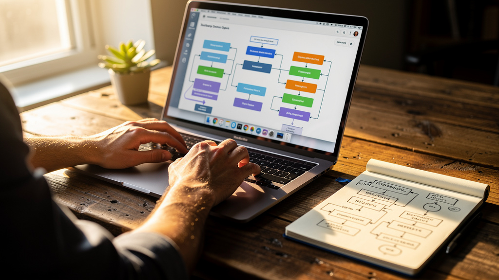 Professional configuring AI workflows and automation