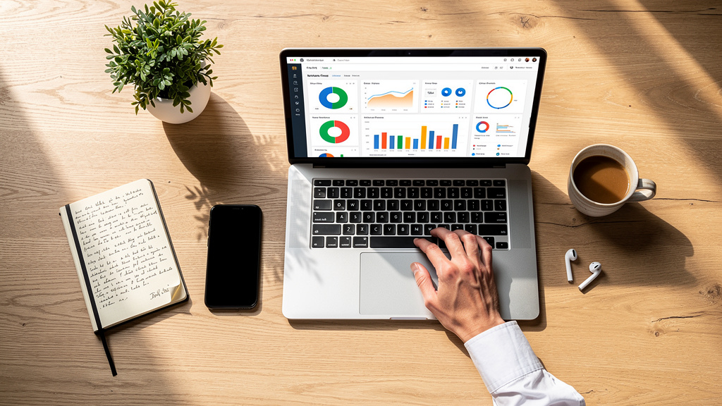 Professional analyzing productivity metrics and performance data
