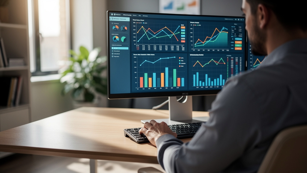 Business analyst reviewing AI ROI projections