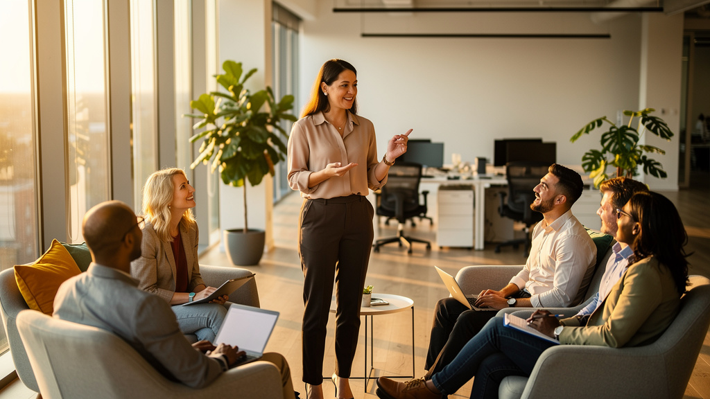 AI champion conducting interactive team training