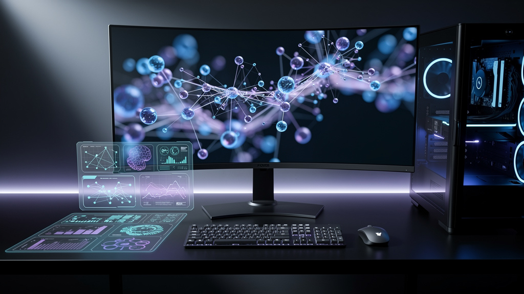 AI-powered automation interface with neural network visualization