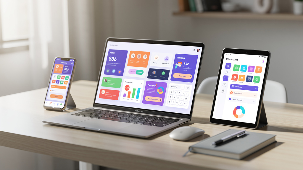 Mobile devices and laptop setup for testing automation