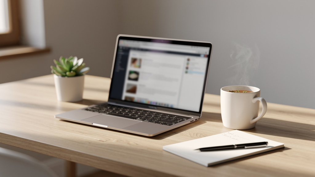 Organized workspace promoting focus and mental clarity