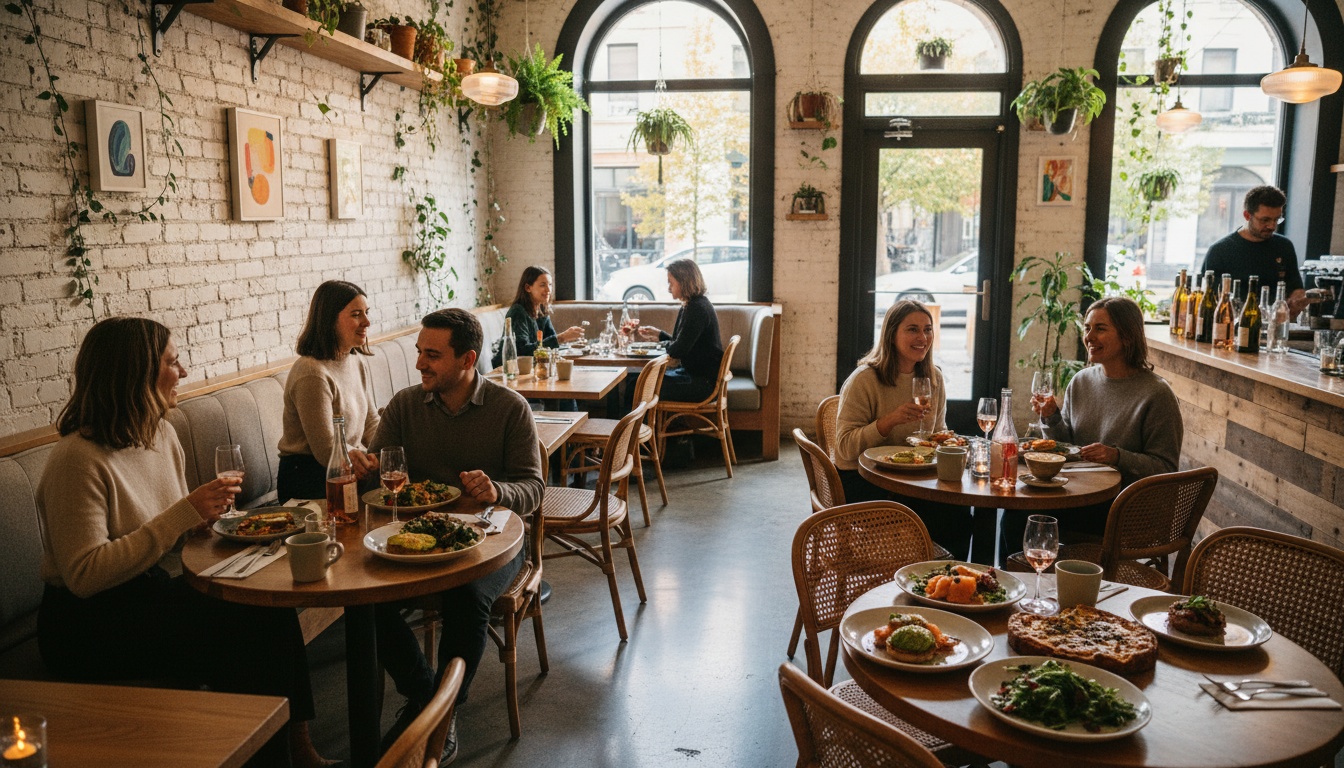 Stylish brunch setting in Montreal