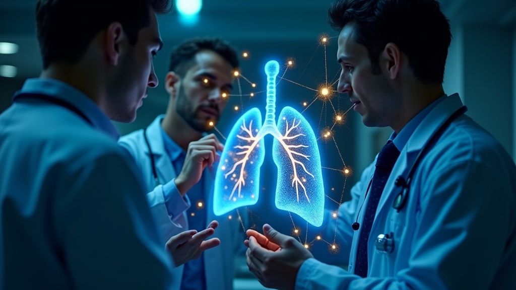 Profesionales médicos utilizando interfaces del proyecto IDERHA para análisis predictivo