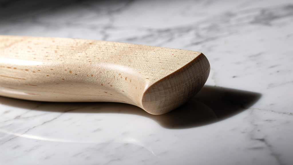 Manche de couteau artisanal en bois de bouleau