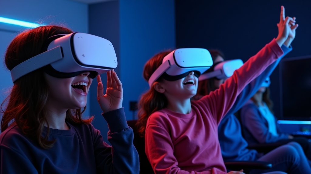 Personas disfrutando de una experiencia de realidad virtual en Virtua Barcelona