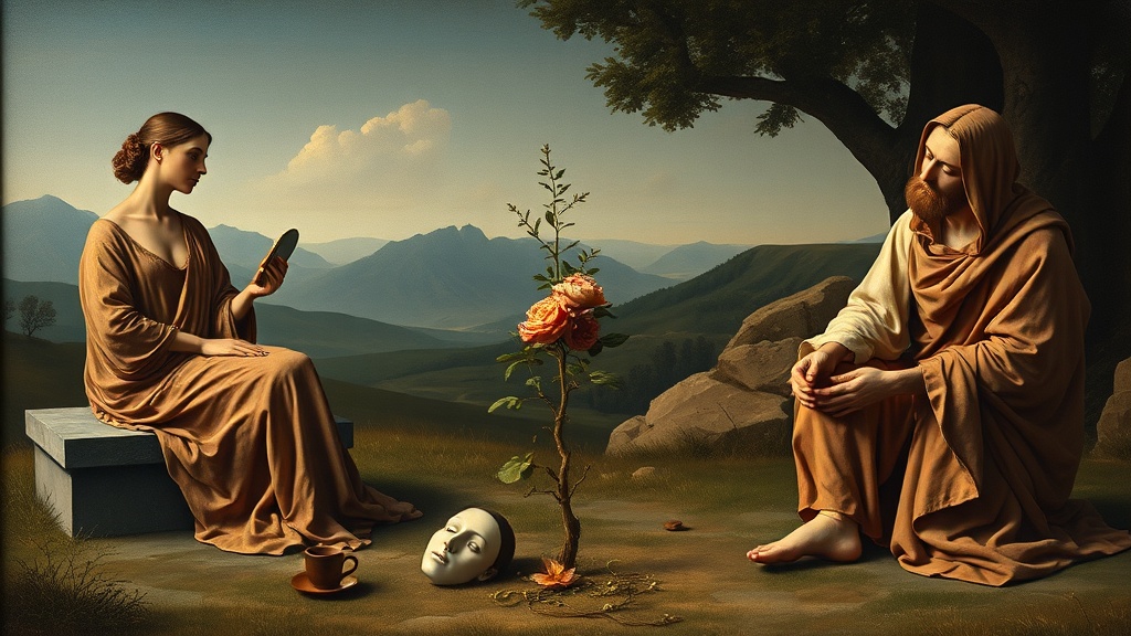 Allegory of outward beauty and inner virtue