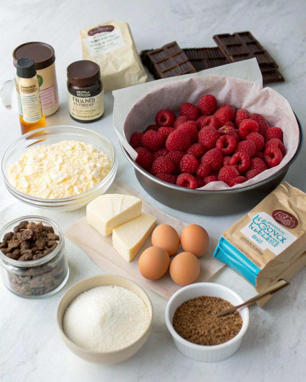 Chocolate Raspberry Mousse Cake Ingredients