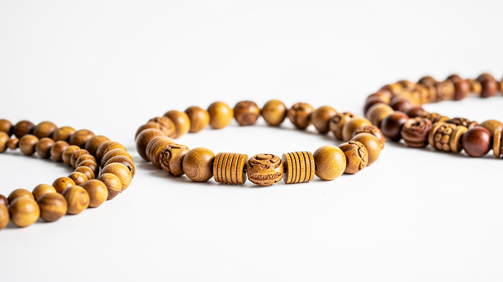 Bracelets et perles de méditation en bois de santal