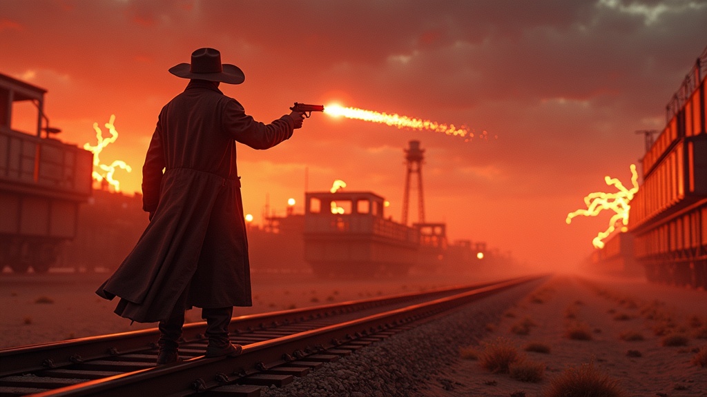 Jugador de Pistol Whip esquivando balas al estilo Matrix