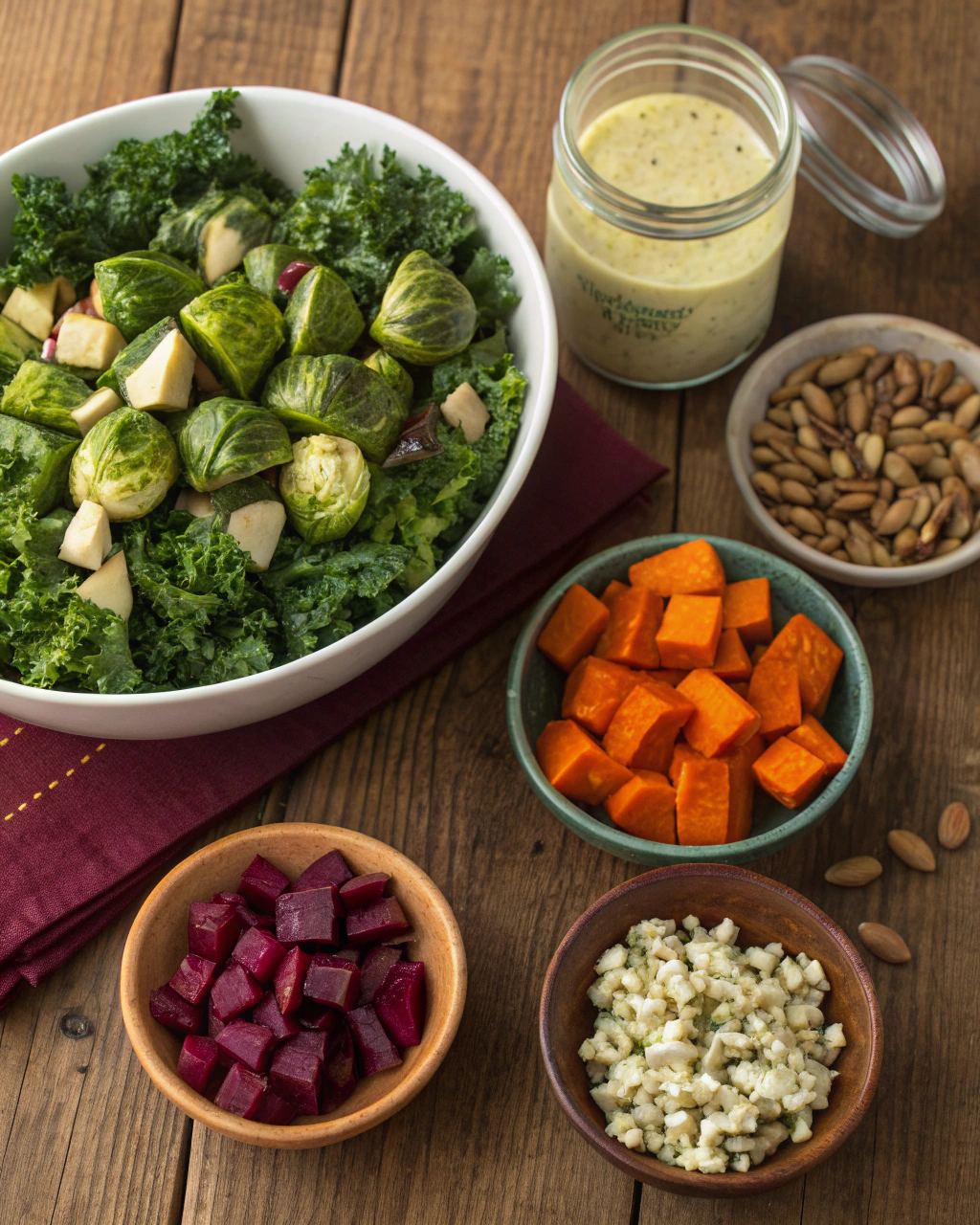 Roasted Vegetable Salad Ingredients