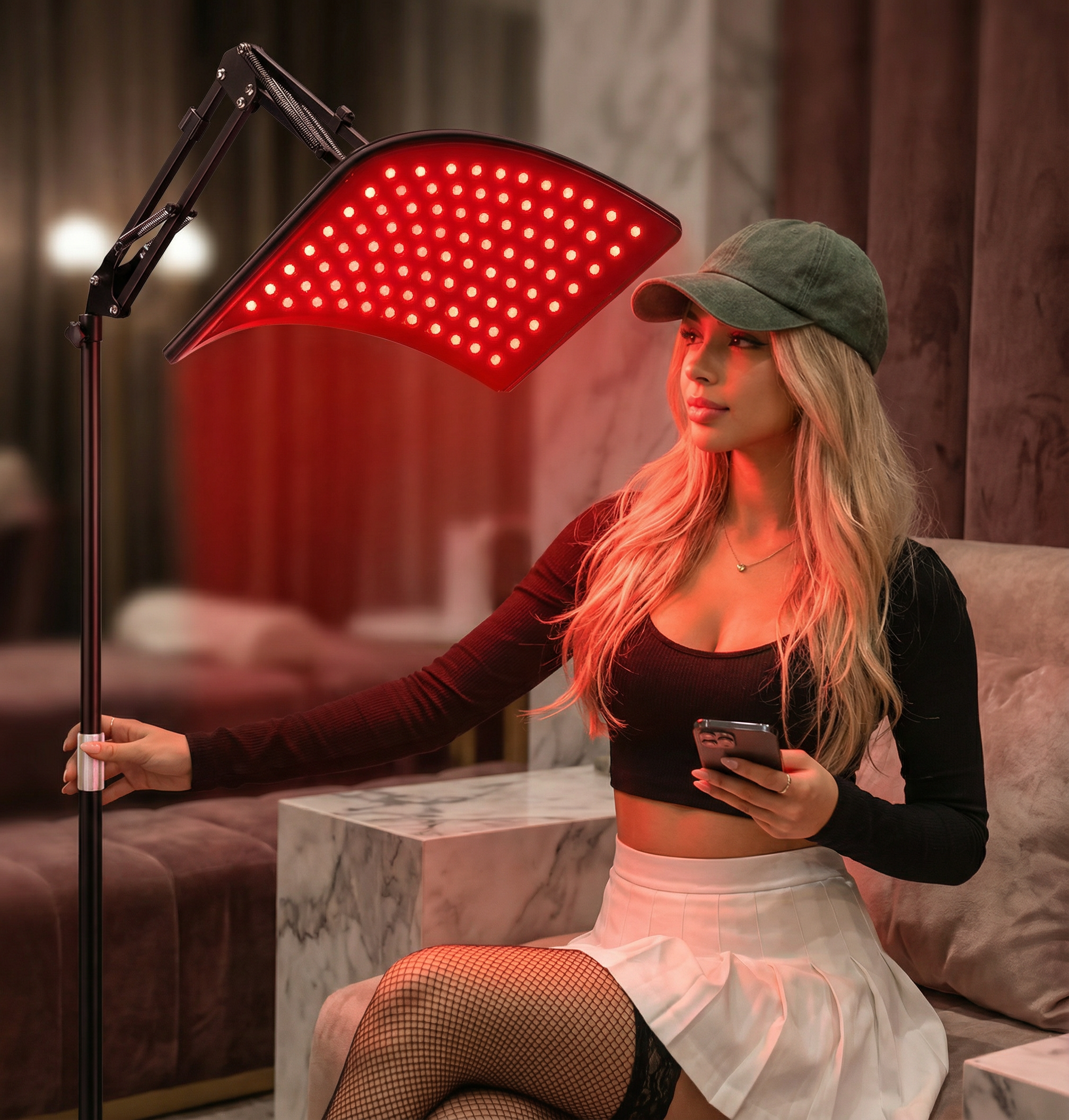 Red Light Therapy for Face and Body, Red Infrared Light Therapy Lamp with Stand Led 660nm Red Light-Therapy&amp; 850nm Infrared Light Device for Body : Health &amp; Household